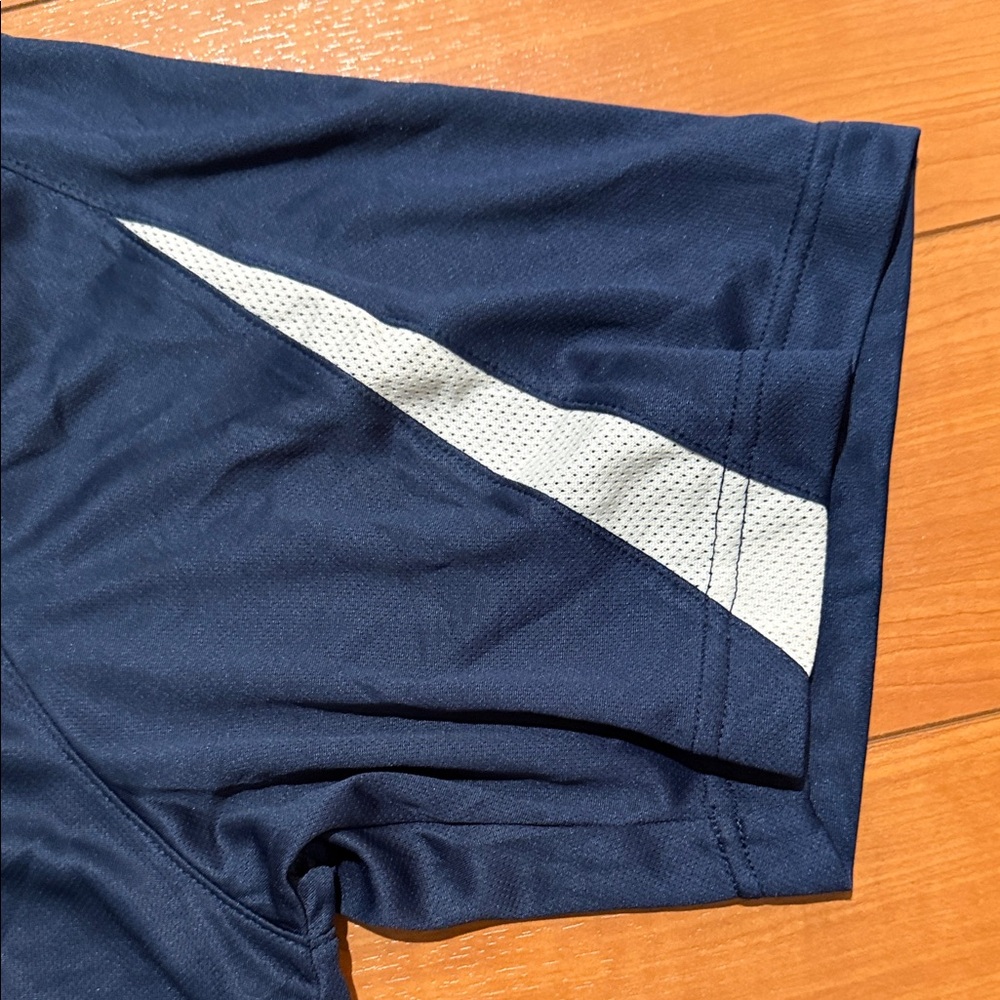 Men's Navy Blue Polo Shirt performance TeP - Picture 5 of 9
